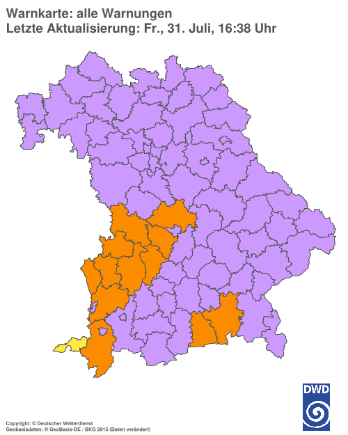 Aktuelle Wetterwarnungen für  Hannover