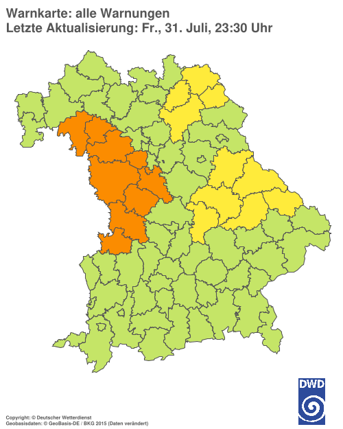 Aktuelle Wetterwarnungen für  Hannover