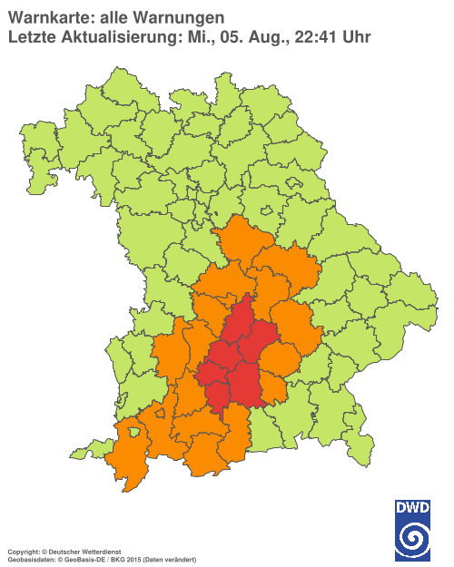 Aktuelle Wetterwarnungen für  Hannover