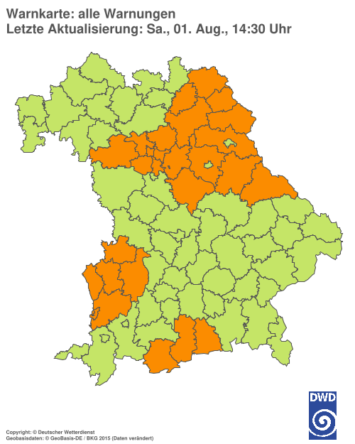 Aktuelle Wetterwarnungen für  Hannover