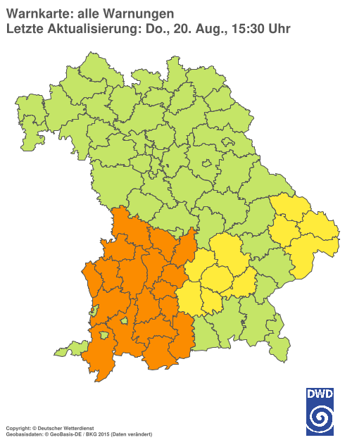 Aktuelle Wetterwarnungen für  Hannover