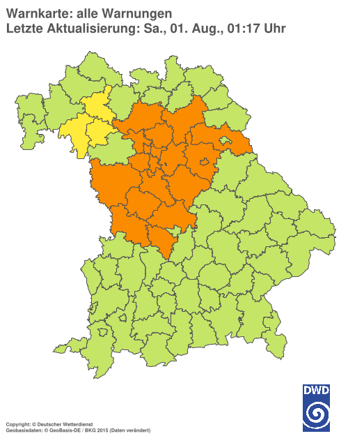 Aktuelle Wetterwarnungen für  Hannover