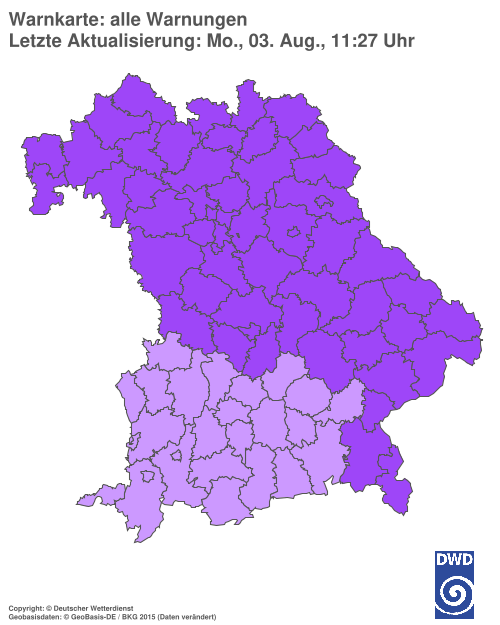Aktuelle Wetterwarnungen für  Hannover