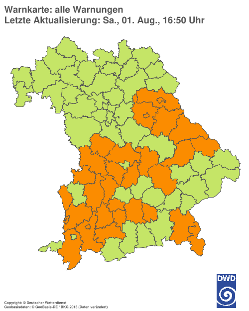 Aktuelle Wetterwarnungen für  Hannover