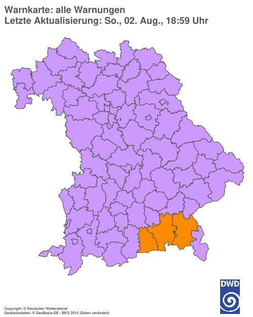 Aktuelle Wetterwarnungen für  Hannover