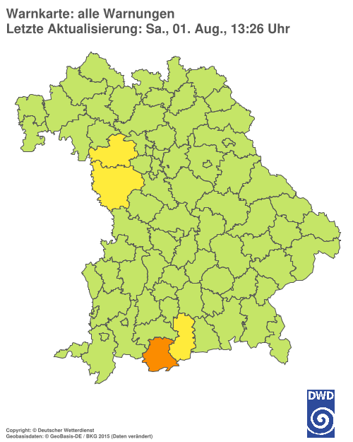 Aktuelle Wetterwarnungen für  Hannover
