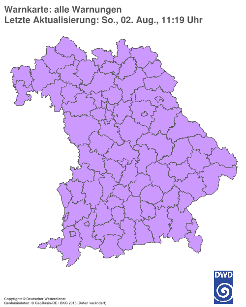 Aktuelle Wetterwarnungen für  Hannover
