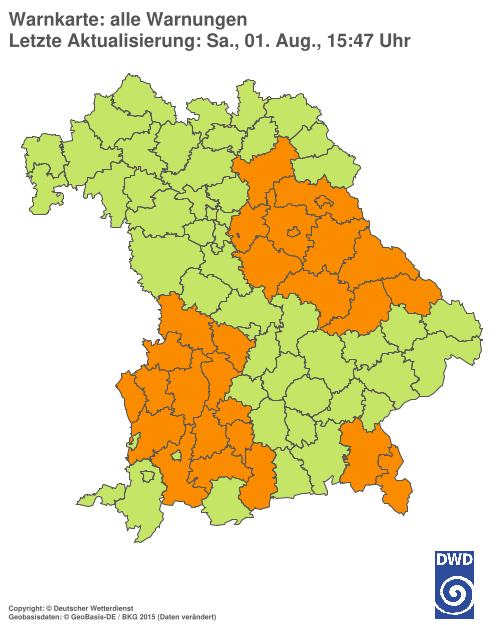 Aktuelle Wetterwarnungen für  Hannover