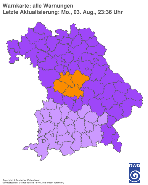 Aktuelle Wetterwarnungen für  Hannover