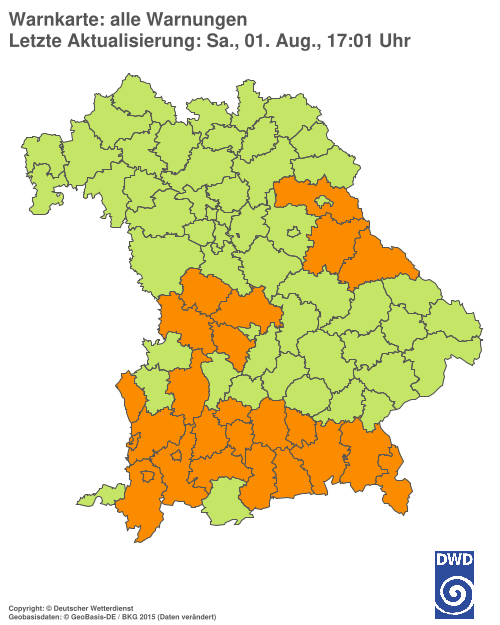 Aktuelle Wetterwarnungen für  Hannover