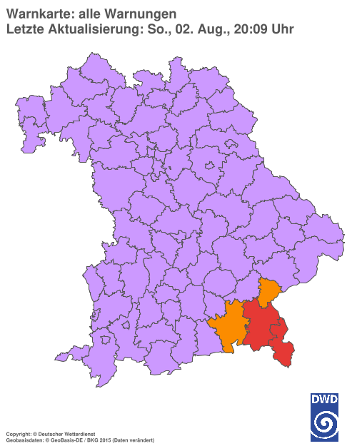 Aktuelle Wetterwarnungen für  Hannover
