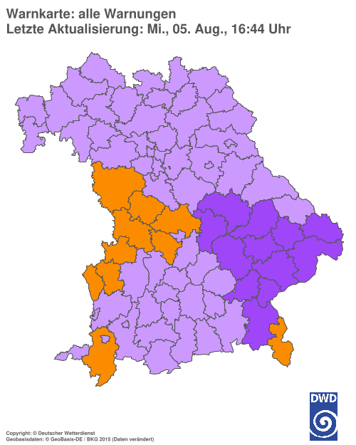 Aktuelle Wetterwarnungen für  Hannover