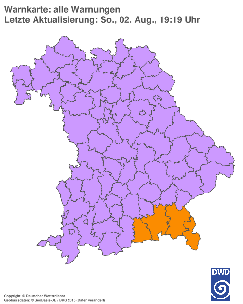 Aktuelle Wetterwarnungen für  Hannover