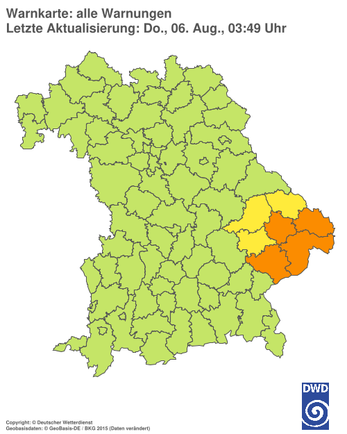 Aktuelle Wetterwarnungen für  Hannover
