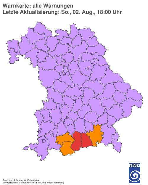 Aktuelle Wetterwarnungen für  Hannover