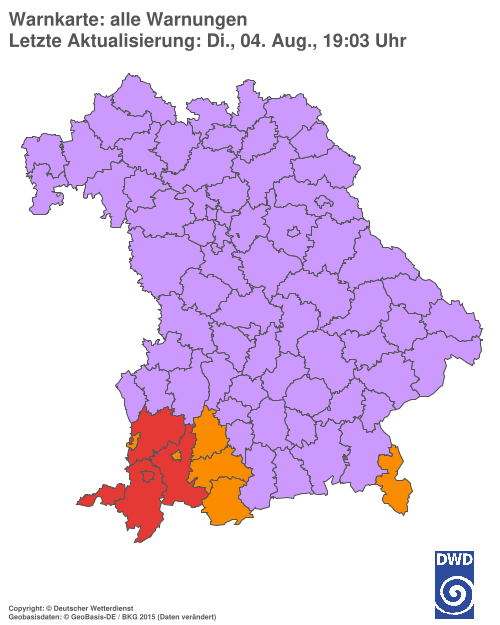 Aktuelle Wetterwarnungen für  Hannover