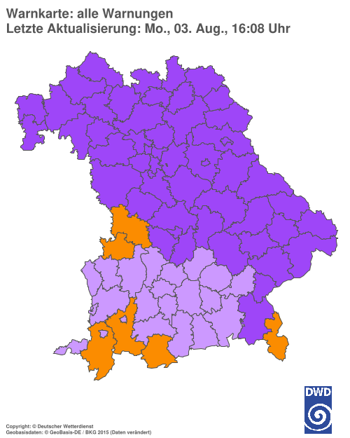 Aktuelle Wetterwarnungen für  Hannover