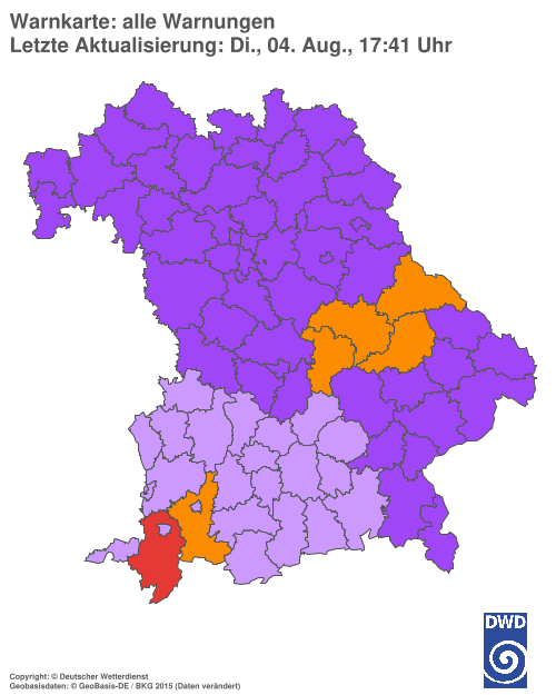 Aktuelle Wetterwarnungen für  Hannover