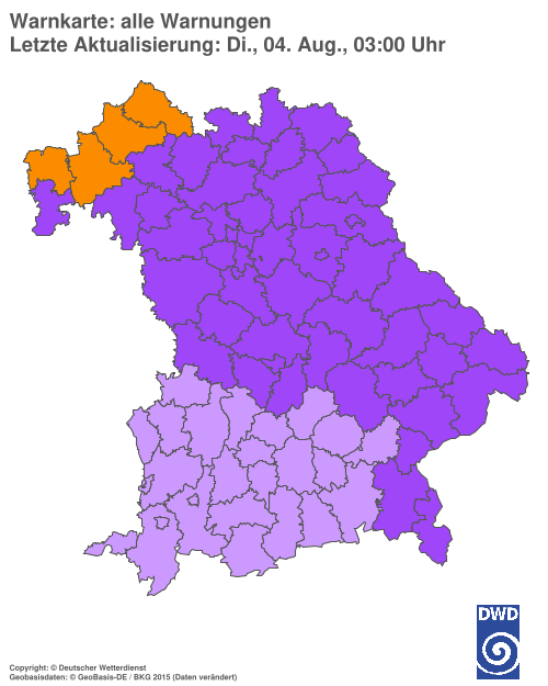 Aktuelle Wetterwarnungen für  Hannover