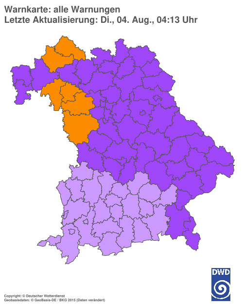 Aktuelle Wetterwarnungen für  Hannover
