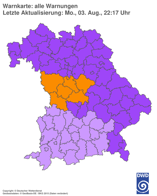 Aktuelle Wetterwarnungen für  Hannover