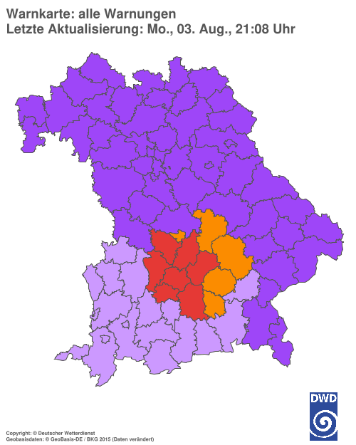 Aktuelle Wetterwarnungen für  Hannover