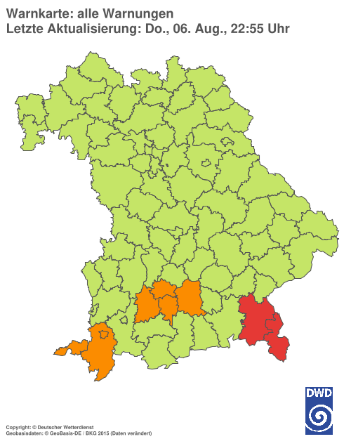 Aktuelle Wetterwarnungen für  Hannover