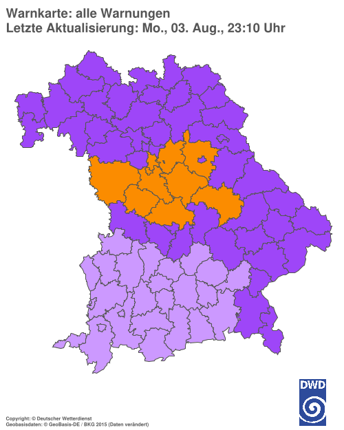 Aktuelle Wetterwarnungen für  Hannover