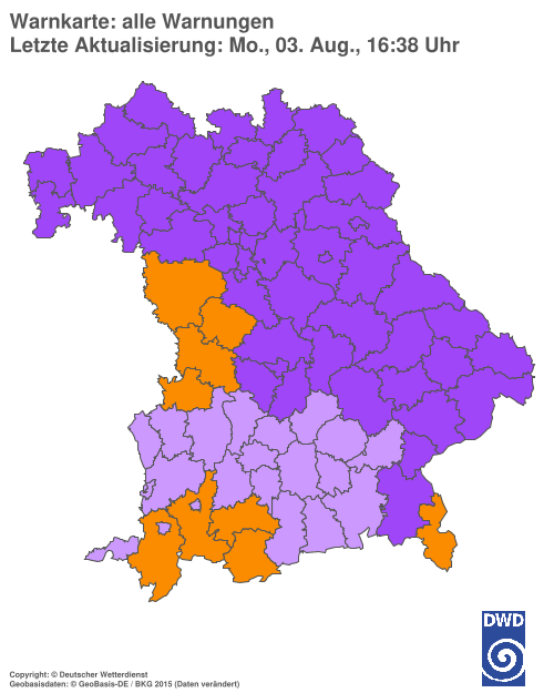 Aktuelle Wetterwarnungen für  Hannover
