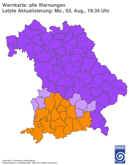 Aktuelle Wetterwarnungen für  Hannover