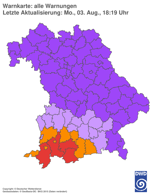 Aktuelle Wetterwarnungen für  Hannover