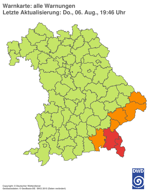 Aktuelle Wetterwarnungen für  Hannover