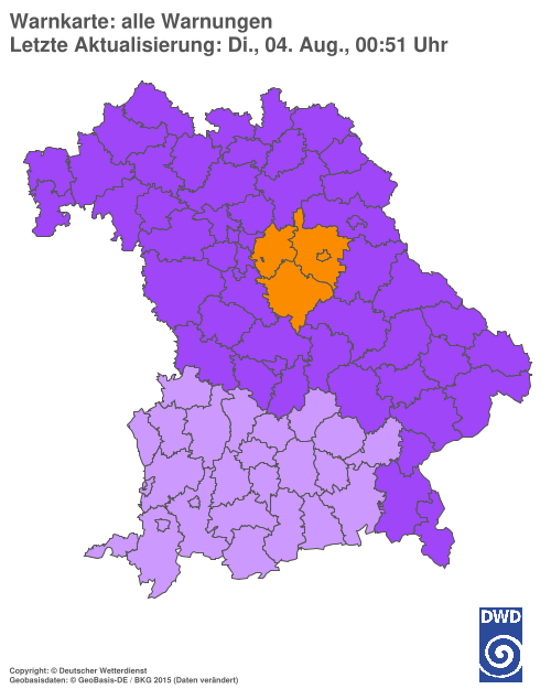 Aktuelle Wetterwarnungen für  Hannover