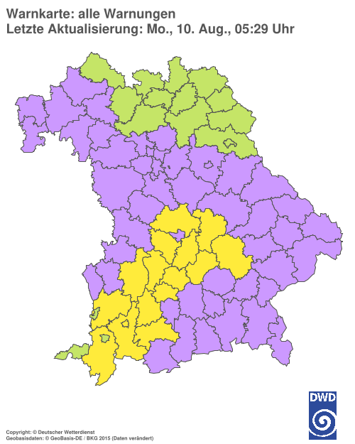 Aktuelle Wetterwarnungen für  Hannover