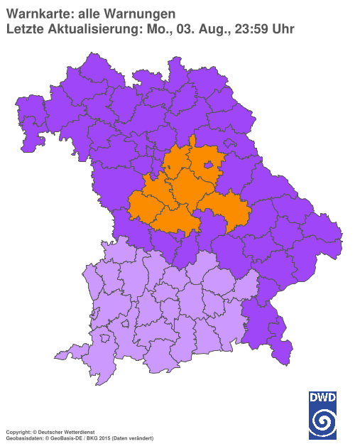 Aktuelle Wetterwarnungen für  Hannover