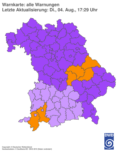 Aktuelle Wetterwarnungen für  Hannover
