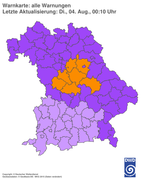 Aktuelle Wetterwarnungen für  Hannover