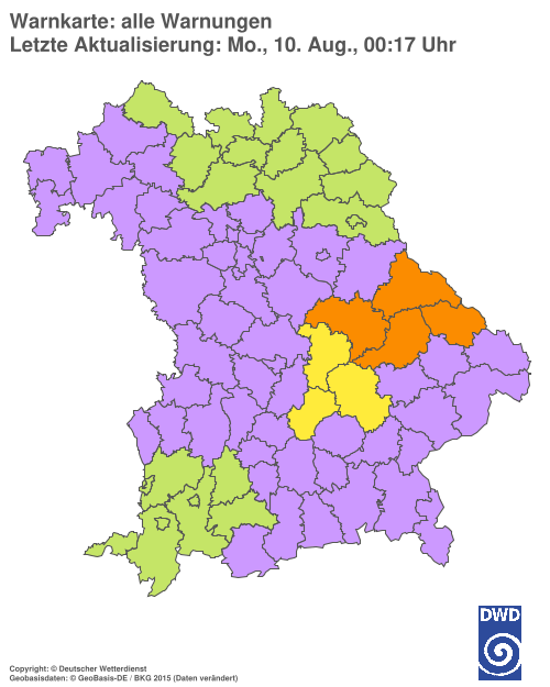 Aktuelle Wetterwarnungen für  Hannover