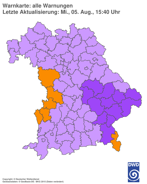 Aktuelle Wetterwarnungen für  Hannover