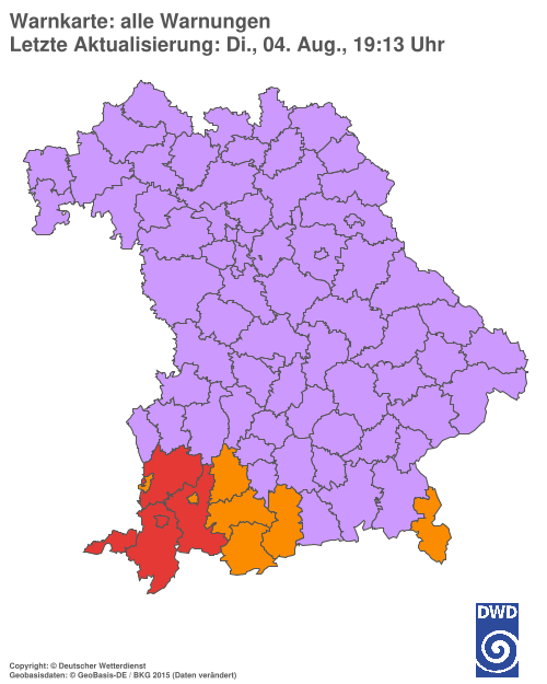 Aktuelle Wetterwarnungen für  Hannover
