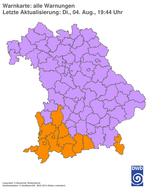 Aktuelle Wetterwarnungen für  Hannover