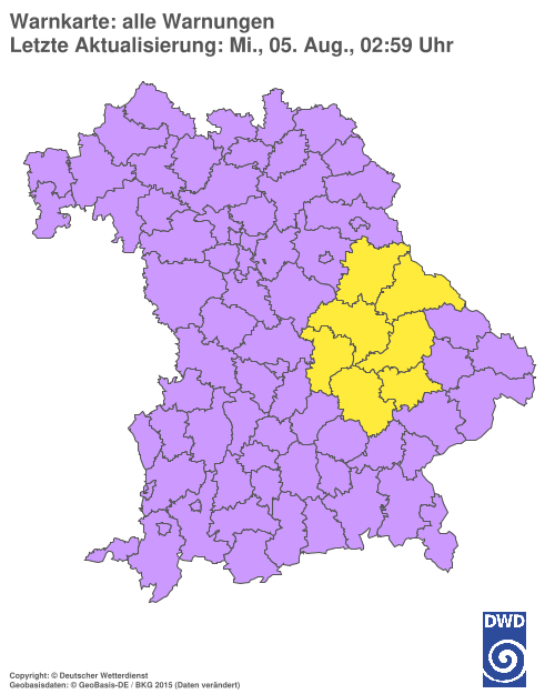 Aktuelle Wetterwarnungen für  Hannover