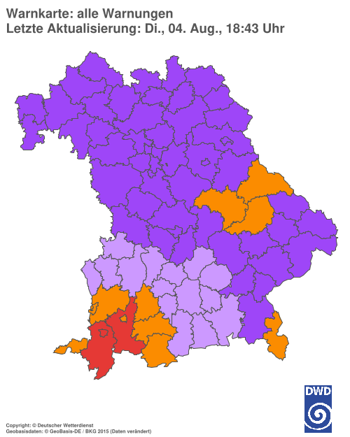 Aktuelle Wetterwarnungen für  Hannover