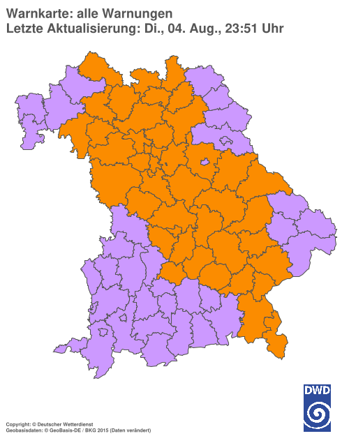 Aktuelle Wetterwarnungen für  Hannover