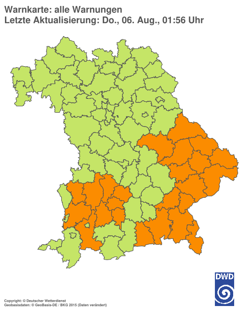 Aktuelle Wetterwarnungen für  Hannover