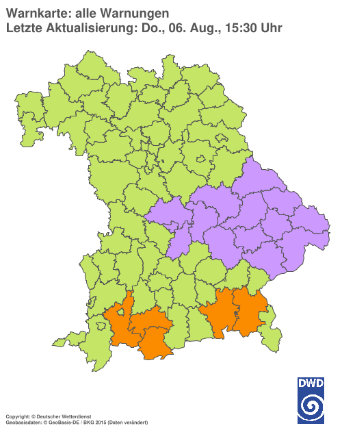 Aktuelle Wetterwarnungen für  Hannover