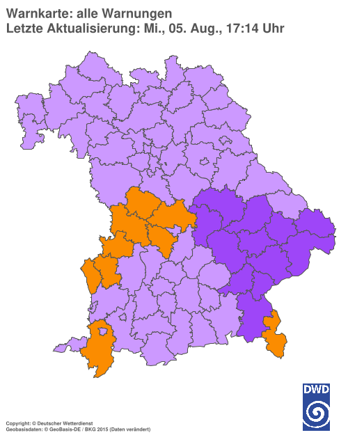 Aktuelle Wetterwarnungen für  Hannover
