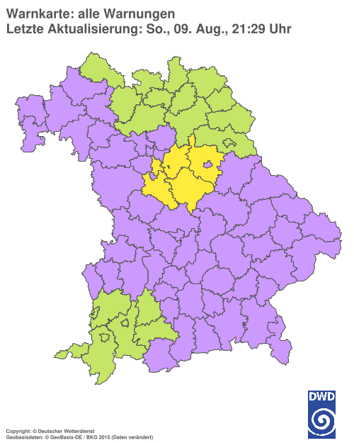Aktuelle Wetterwarnungen für  Hannover