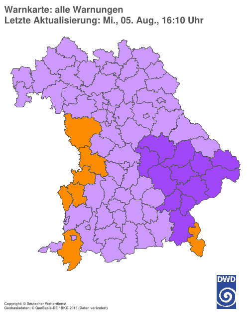 Aktuelle Wetterwarnungen für  Hannover