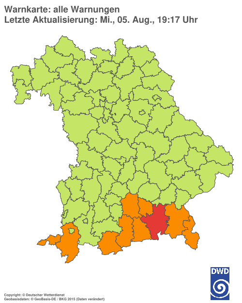 Aktuelle Wetterwarnungen für  Hannover